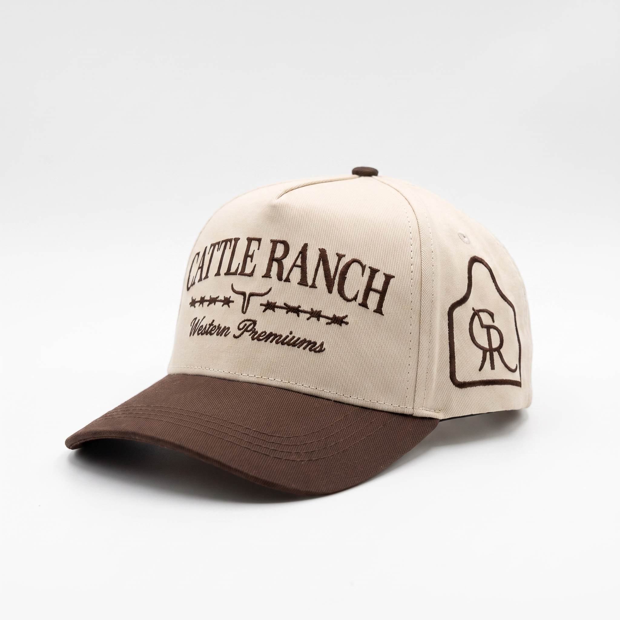 Cattle Ranch - 5 Panel - Off-White/Brown