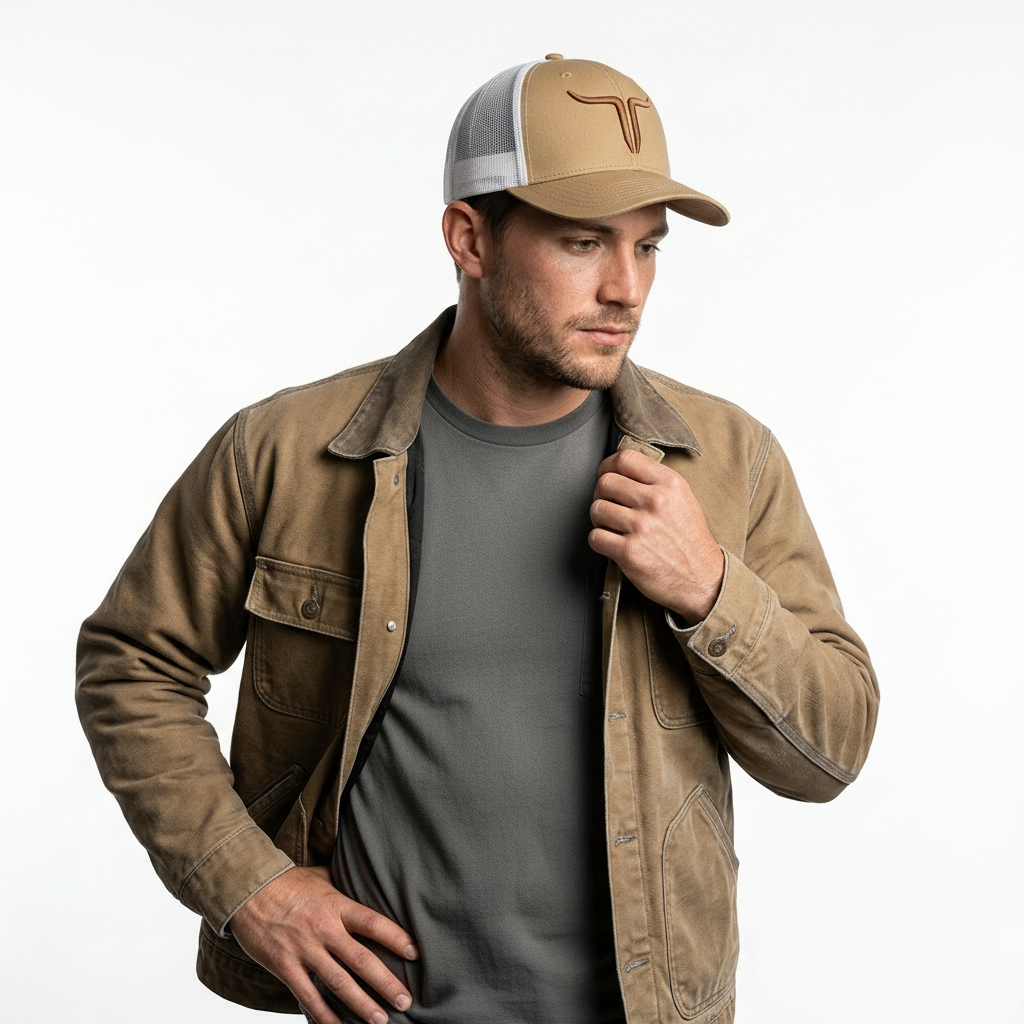 Cattle Ranch - Khaki/White