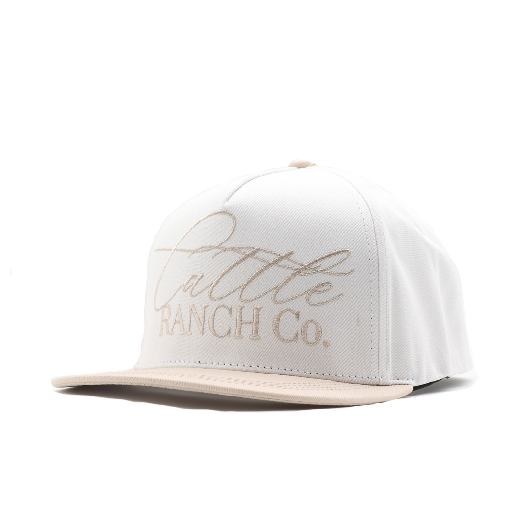 Cattle Ranch - Flat Bill - White/Cream
