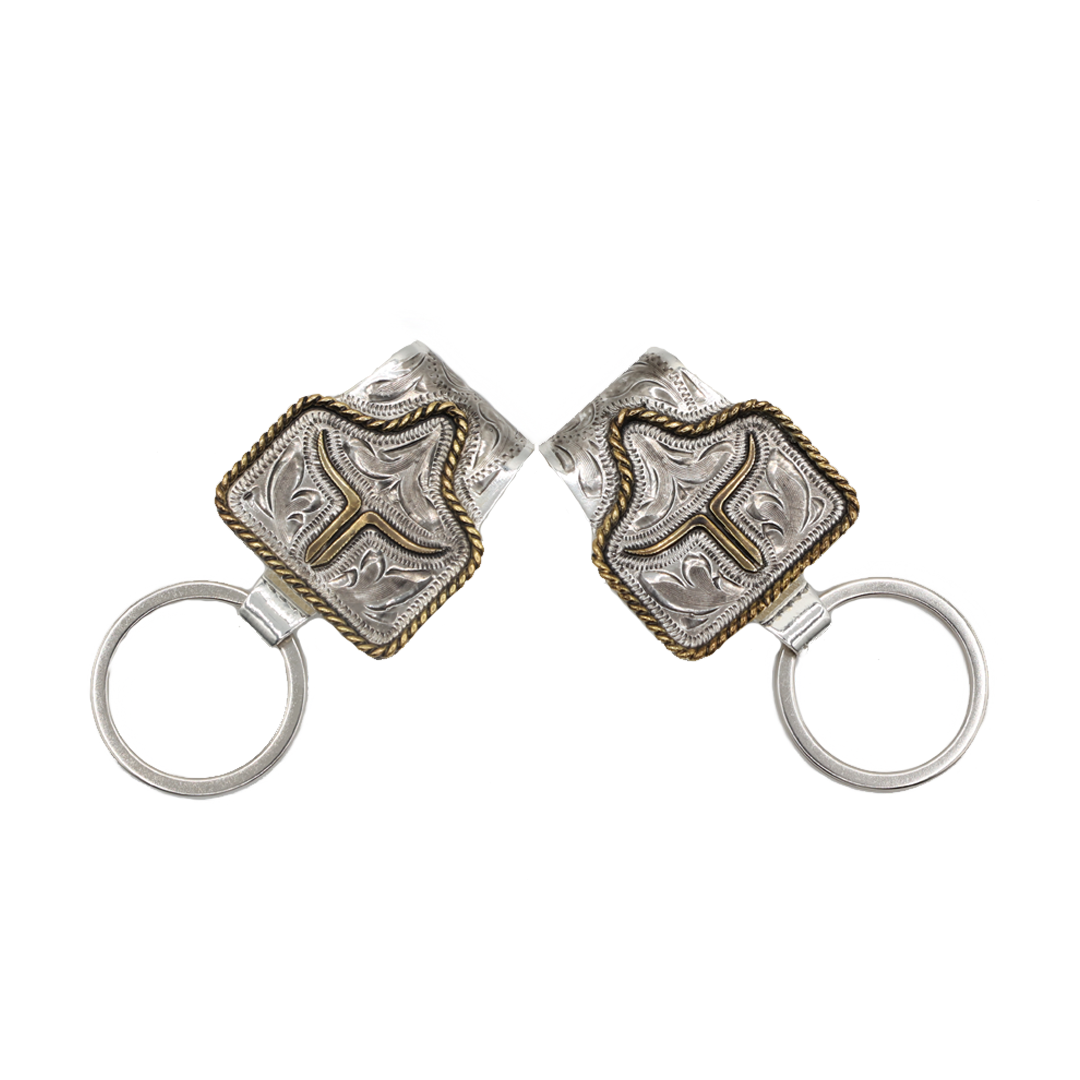 Rancher's Keychain - Silver & Gold Western Belt Clip