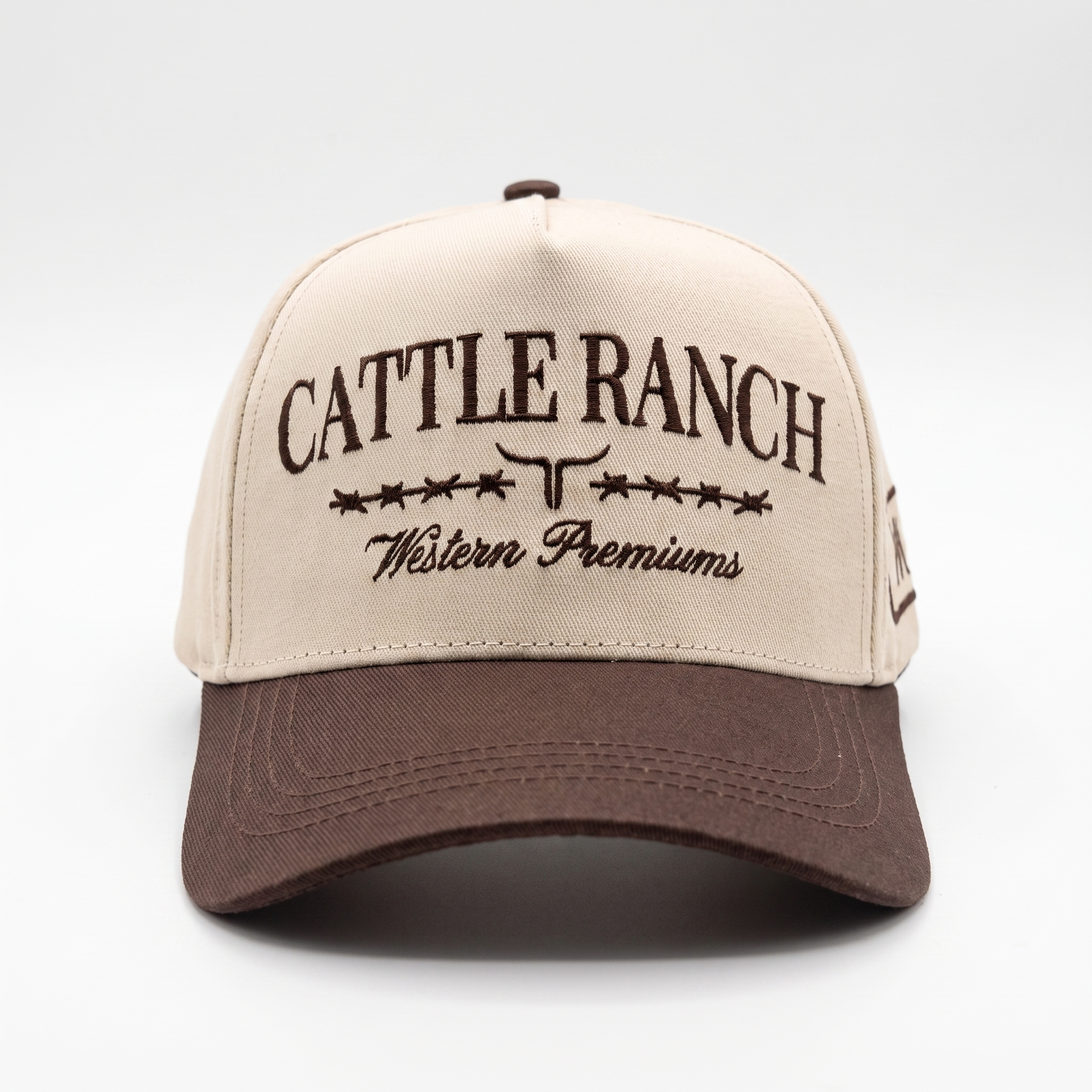 Cattle Ranch - 5 Panel - Off-White/Brown