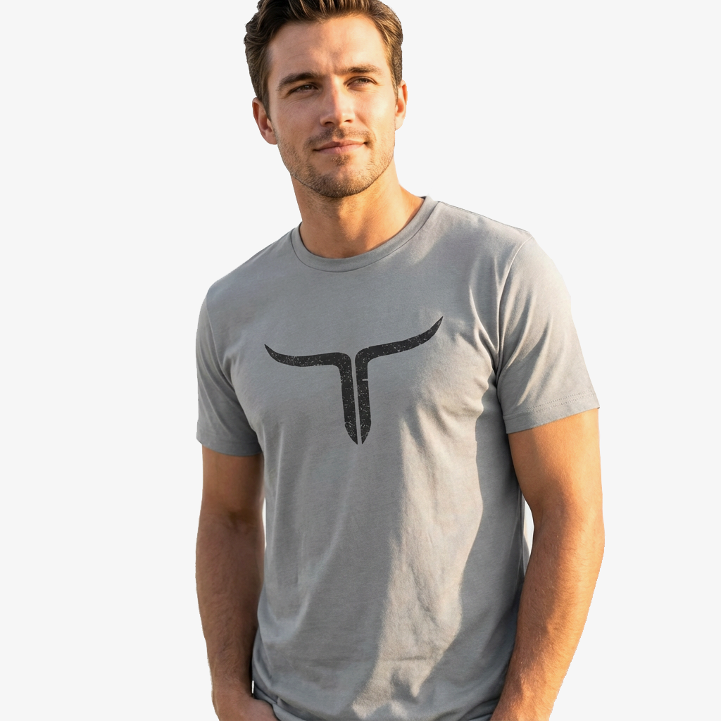 Cattle Ranch - Gray Distressed Logo