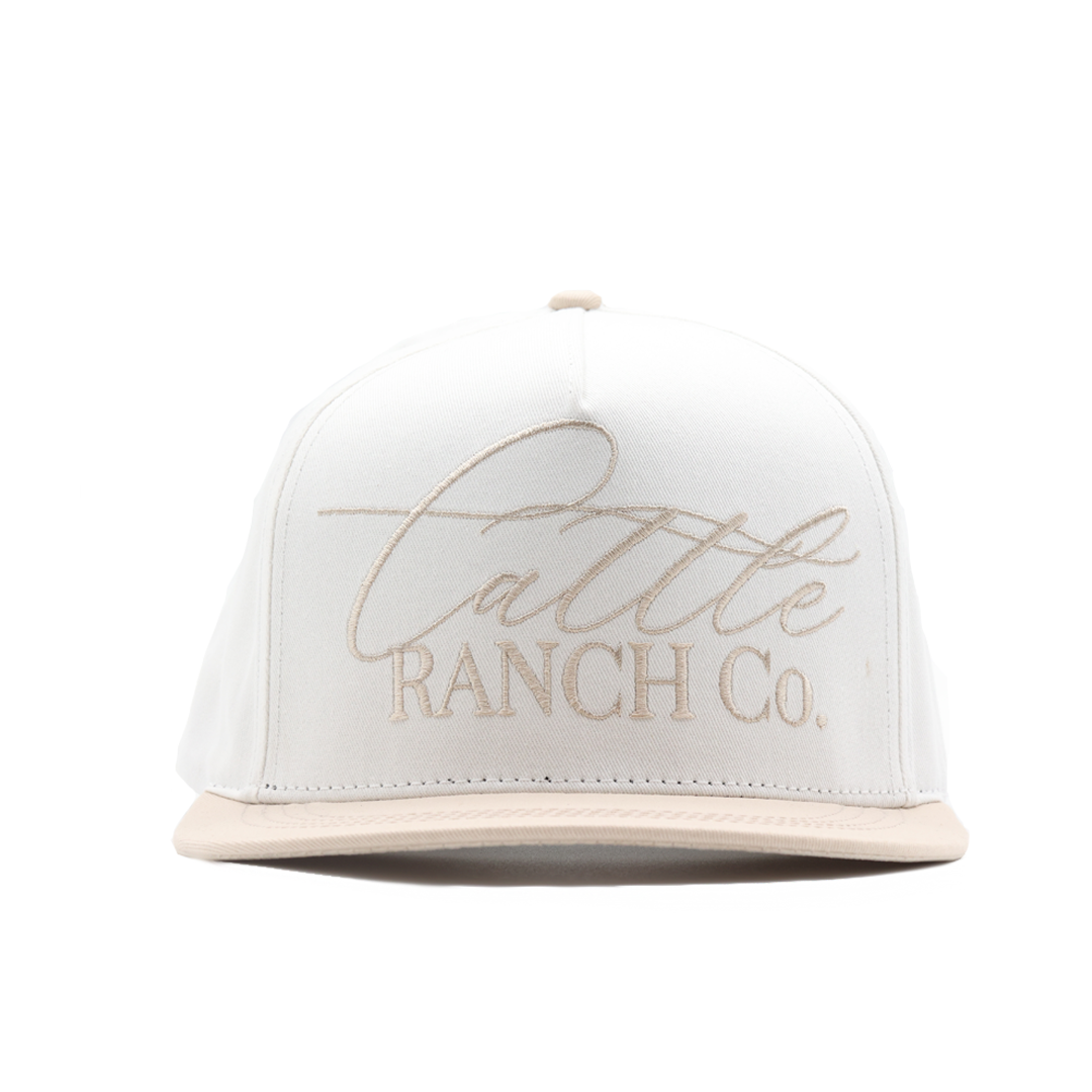 Cattle Ranch - Flat Bill - White/Cream