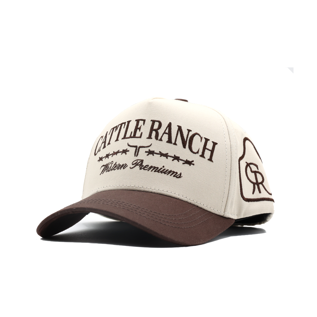 Cattle Ranch - 5 Panel - Off-White/Brown