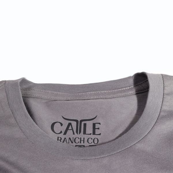 Cattle Ranch - Gray Distressed Logo