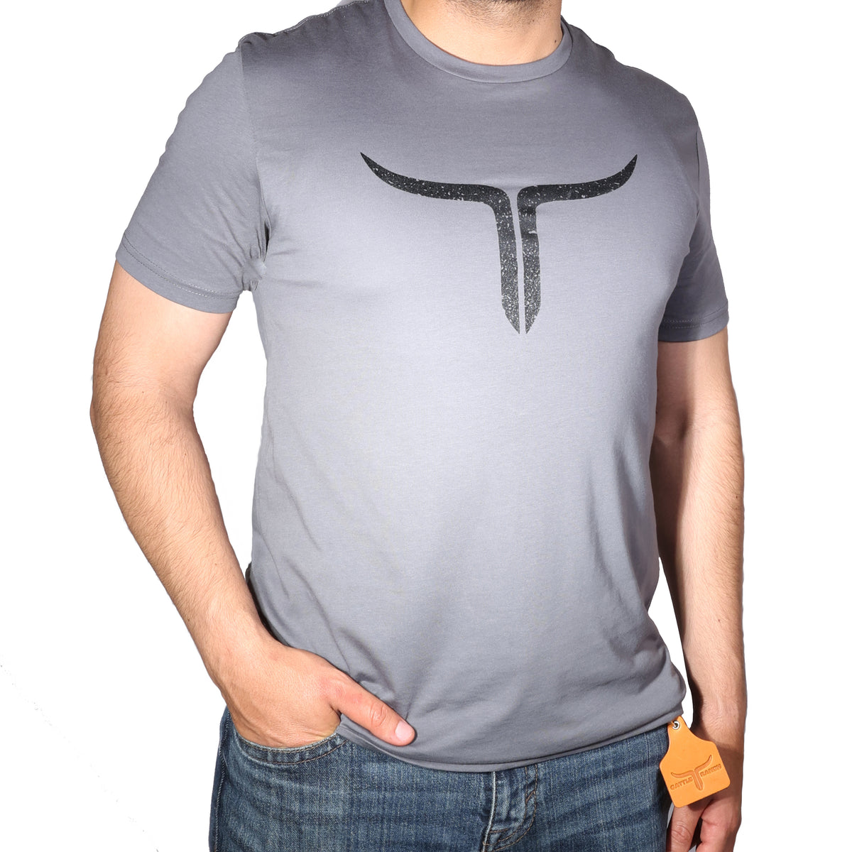 Cattle Ranch - Gray Distressed Logo