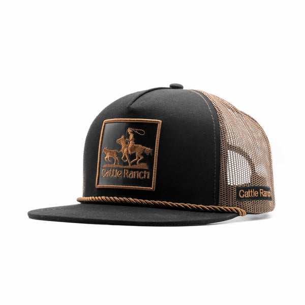 Roping Cattle - Flat Bill - Black/Brown